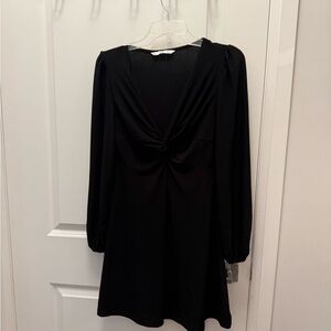 Mango Black Long Sleeve Dress